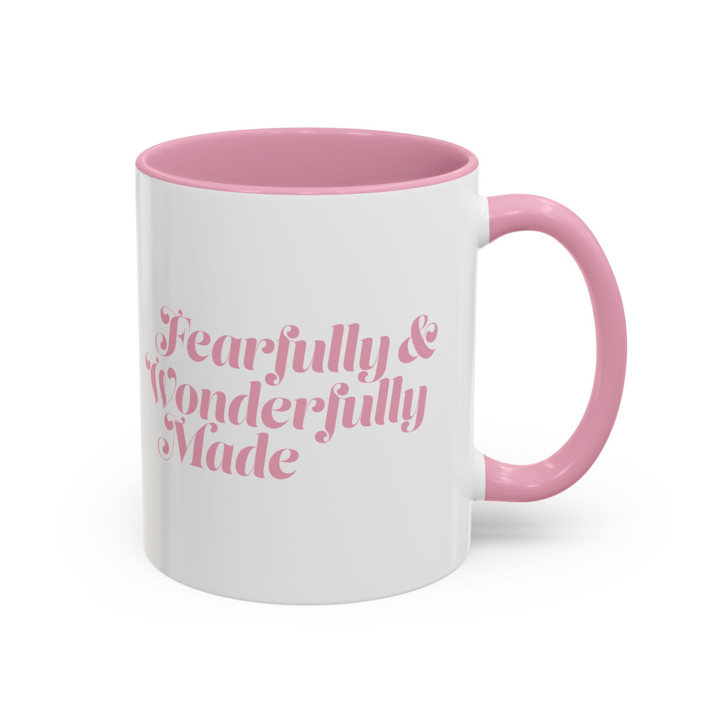 Pink Fearfully & Wonderfully Made Mug