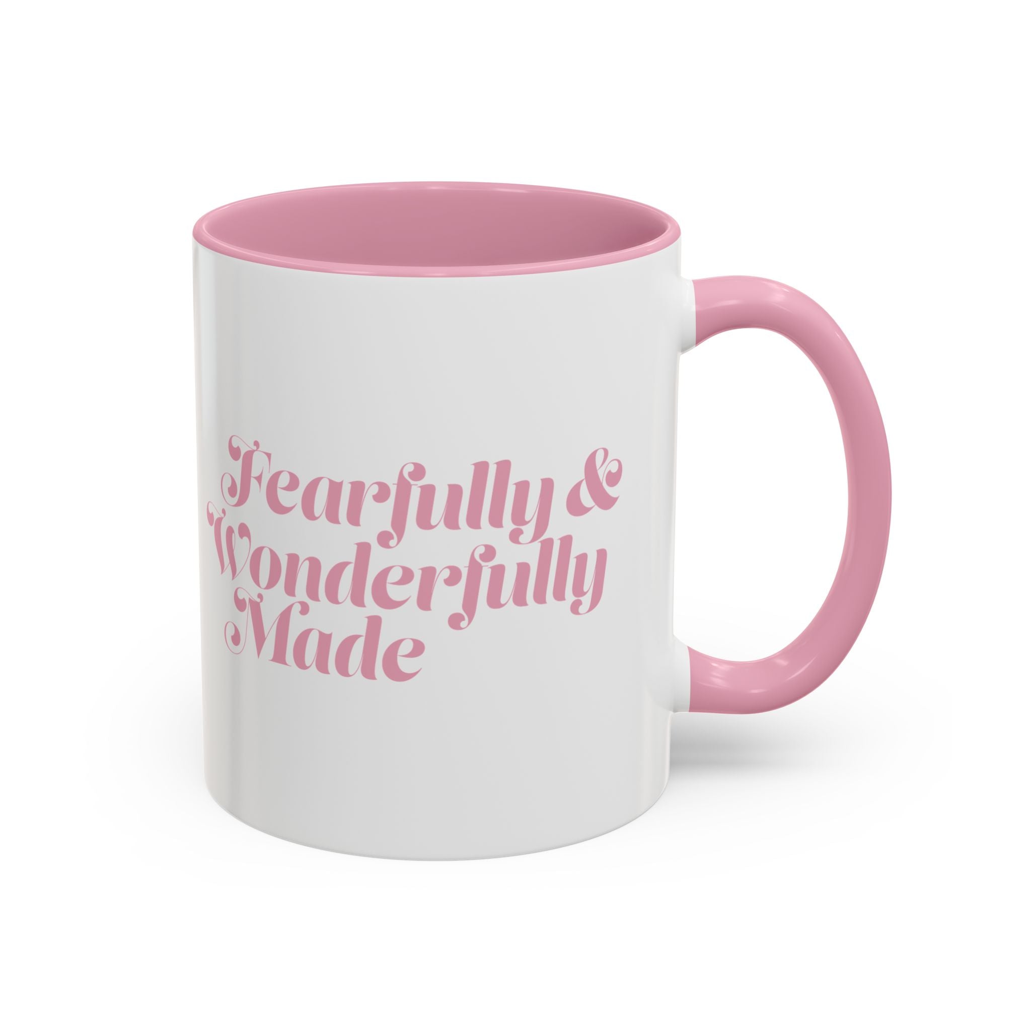 Pink Fearfully & Wonderfully Made Mug