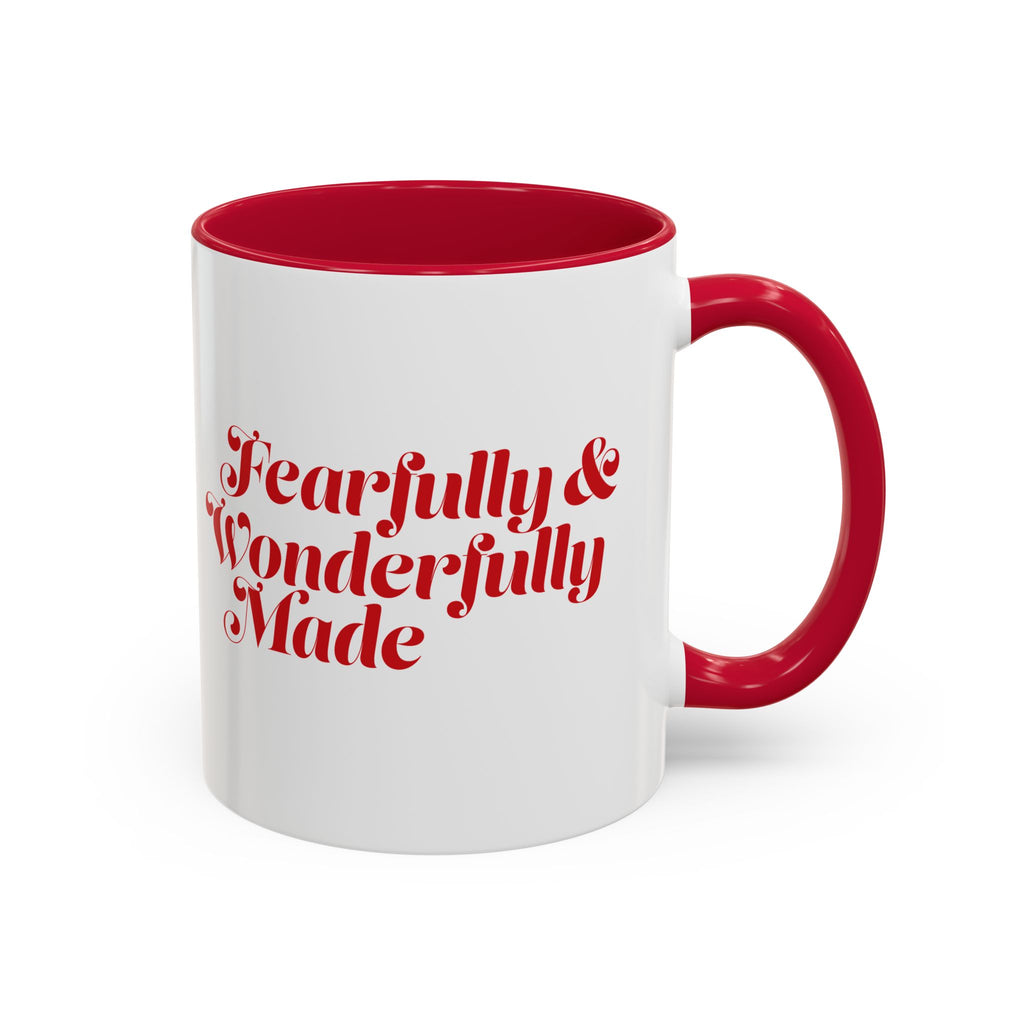 Red Fearfully & Wonderfully Made Mug