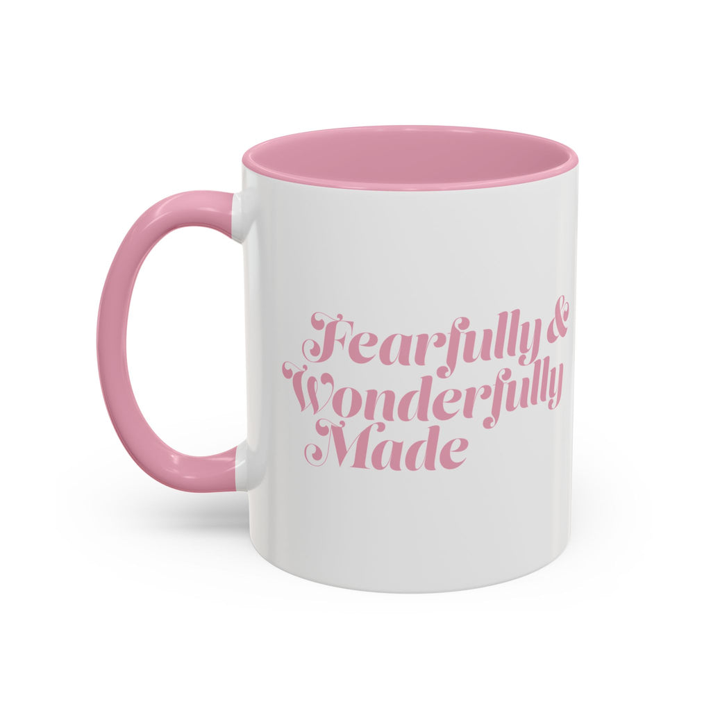 Pink Fearfully & Wonderfully Made Mug