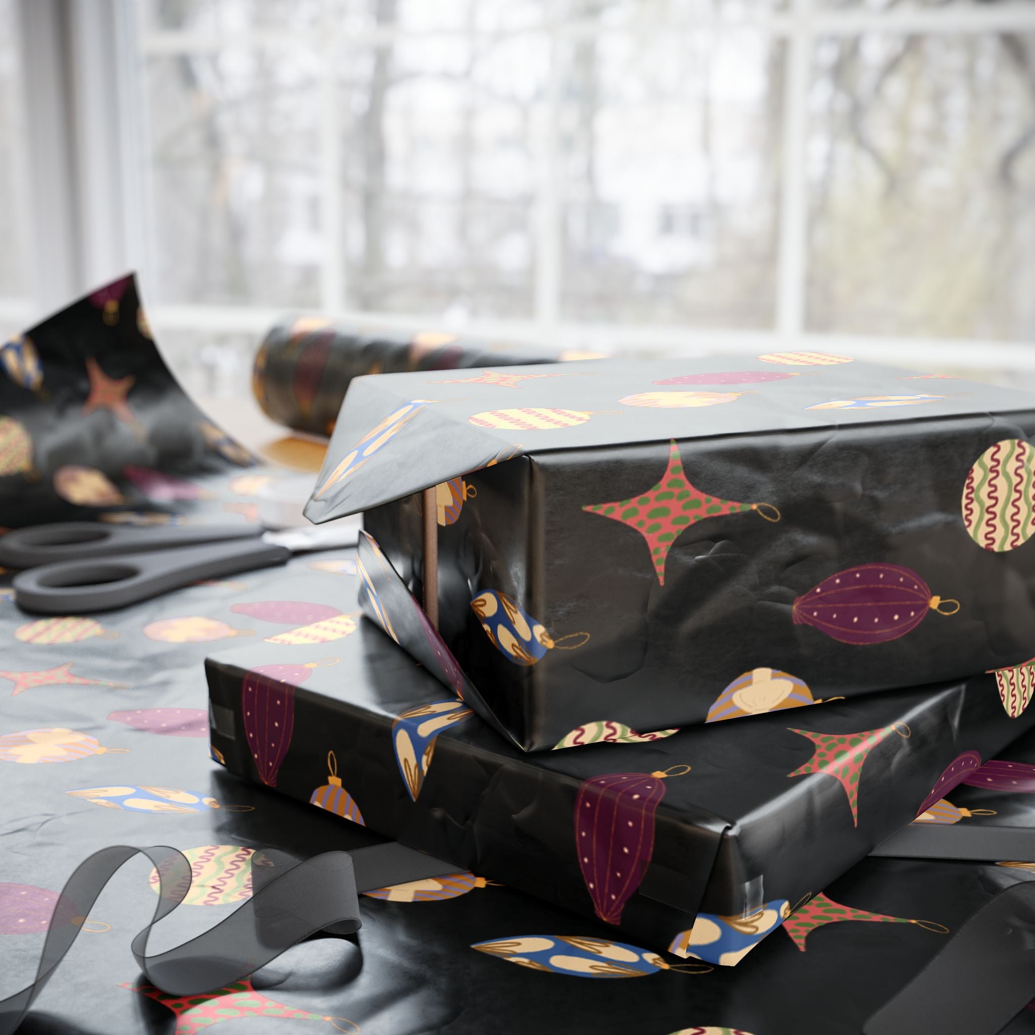 Elegant Ornaments Wrapping Paper
