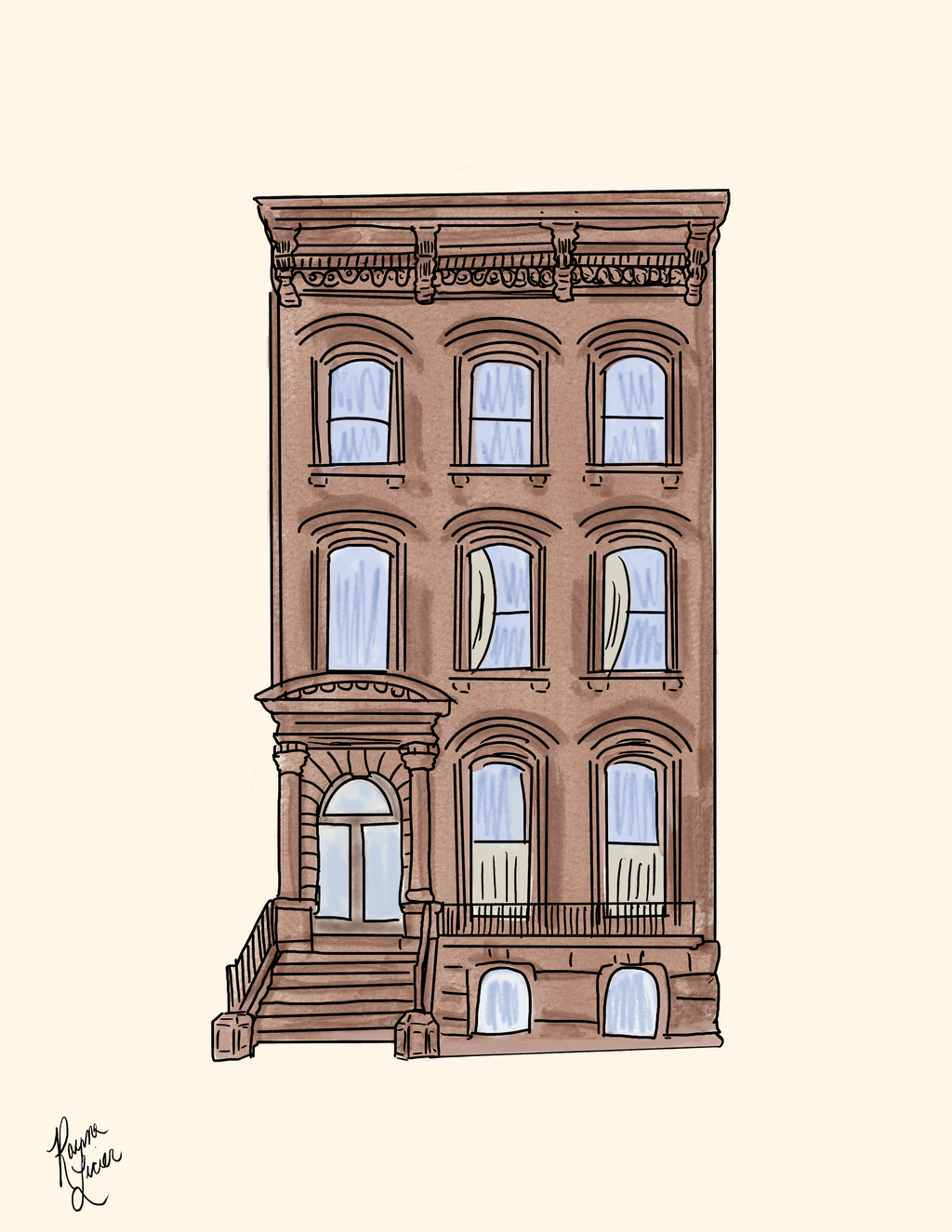 Cobble Hill Brownstone Print