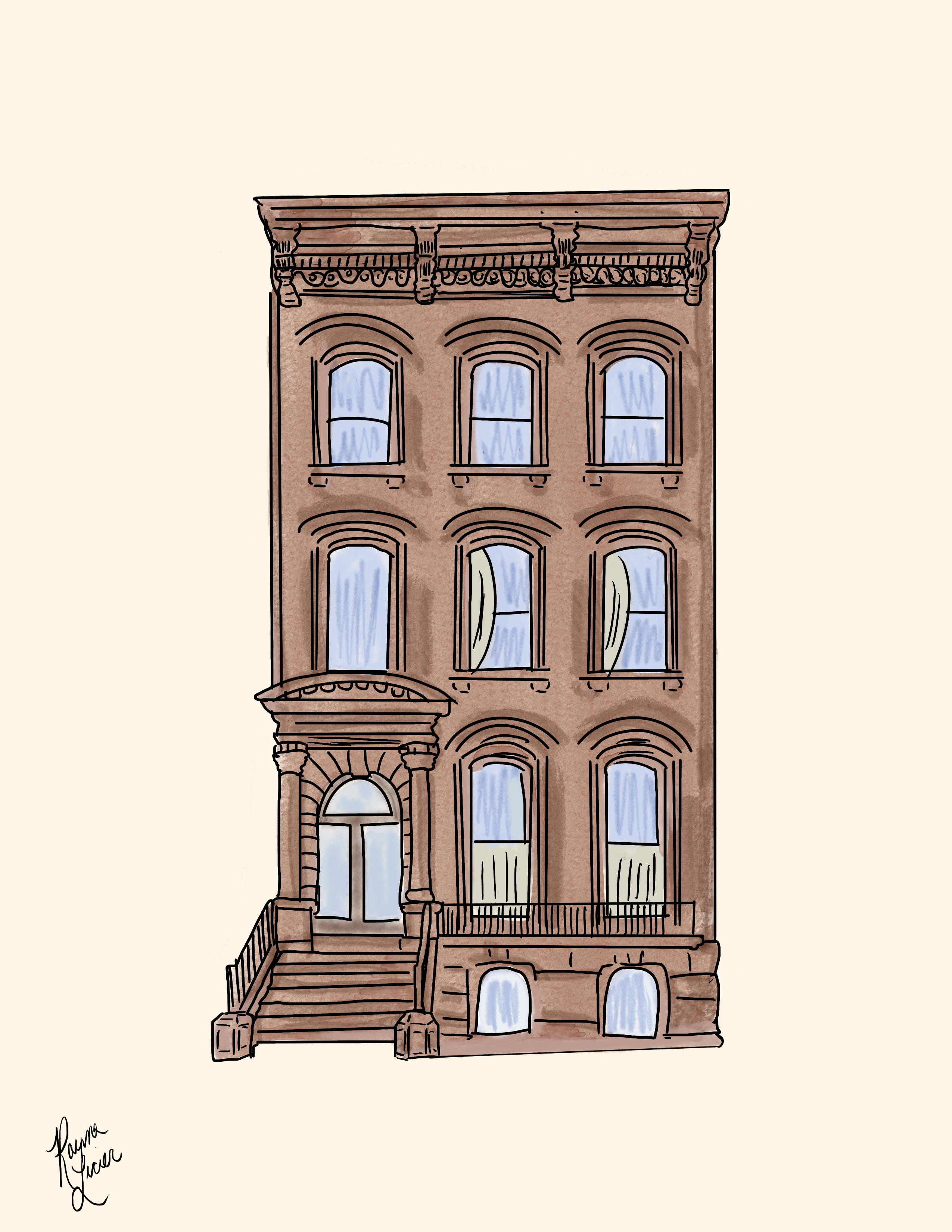 Cobble Hill Brownstone Print
