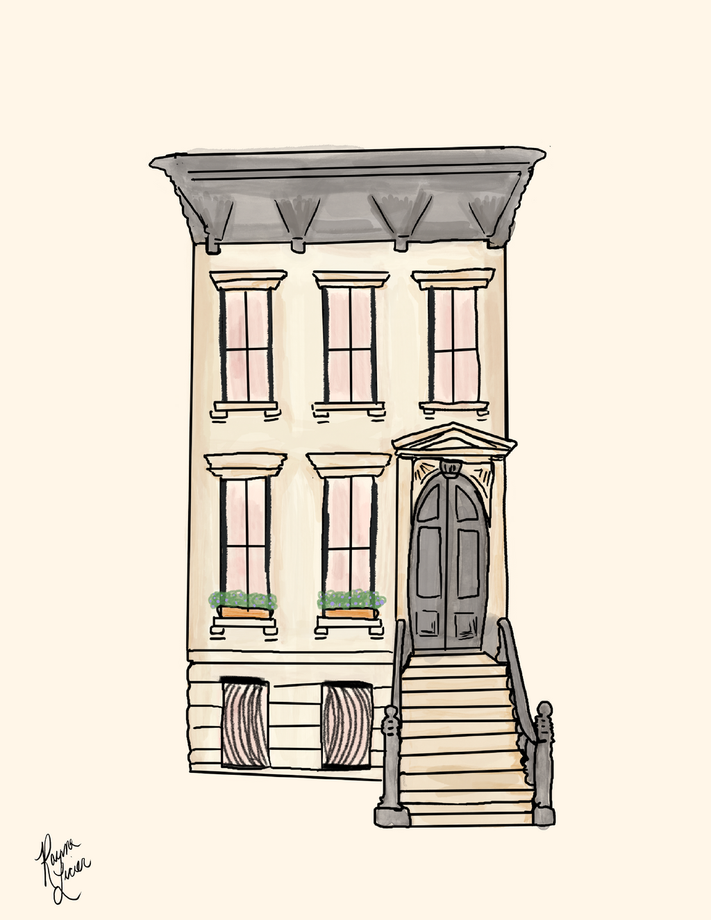 Crown Heights Brownstone Print