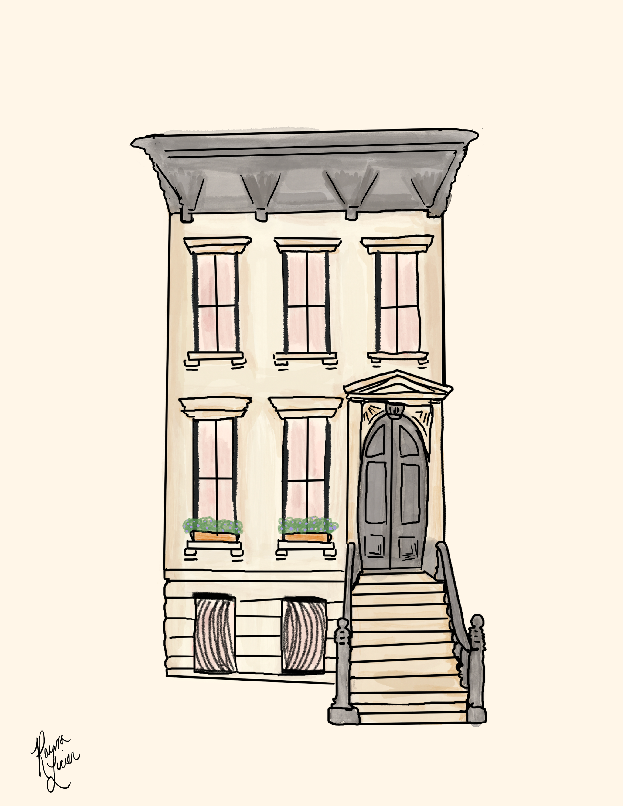 Crown Heights Brownstone Print