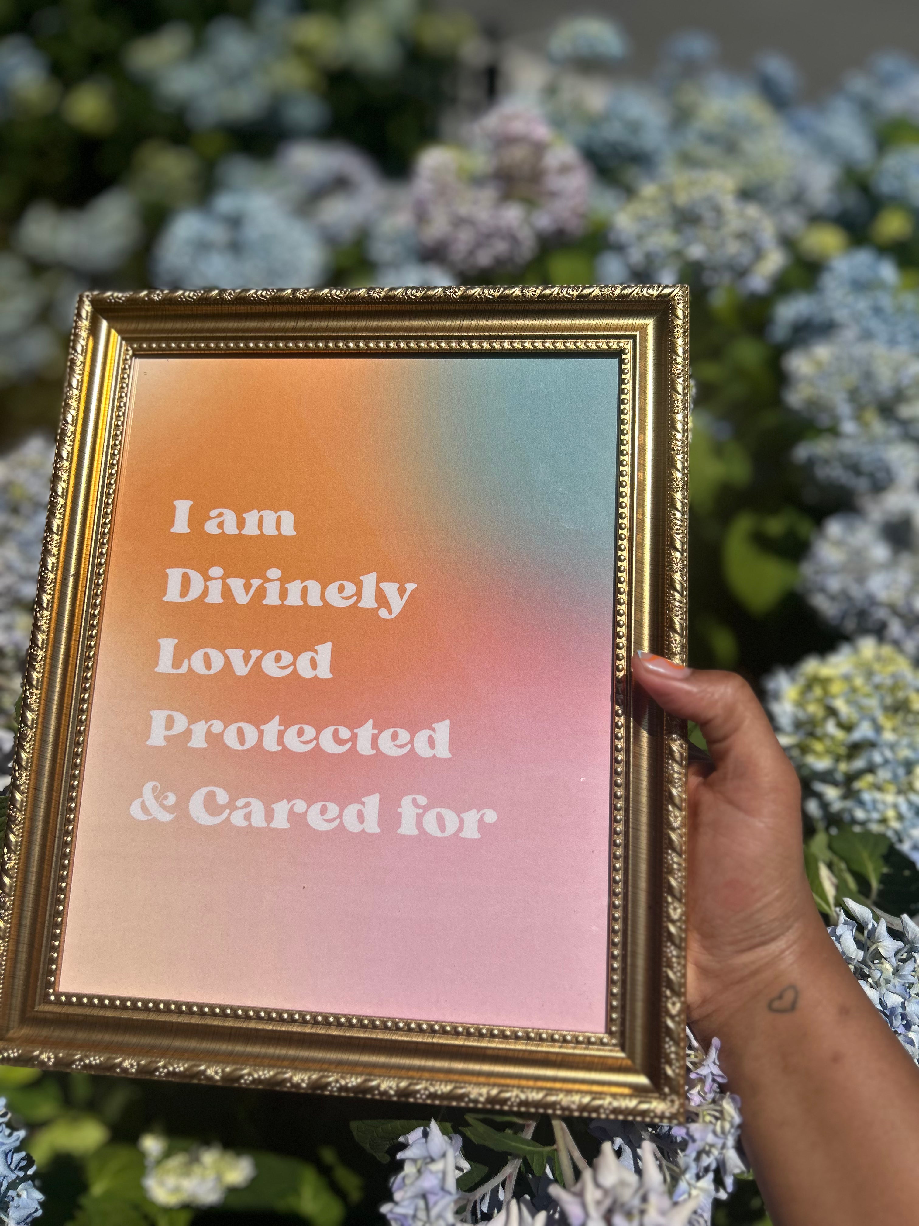 Divinely Loved Framed Affirmation Print