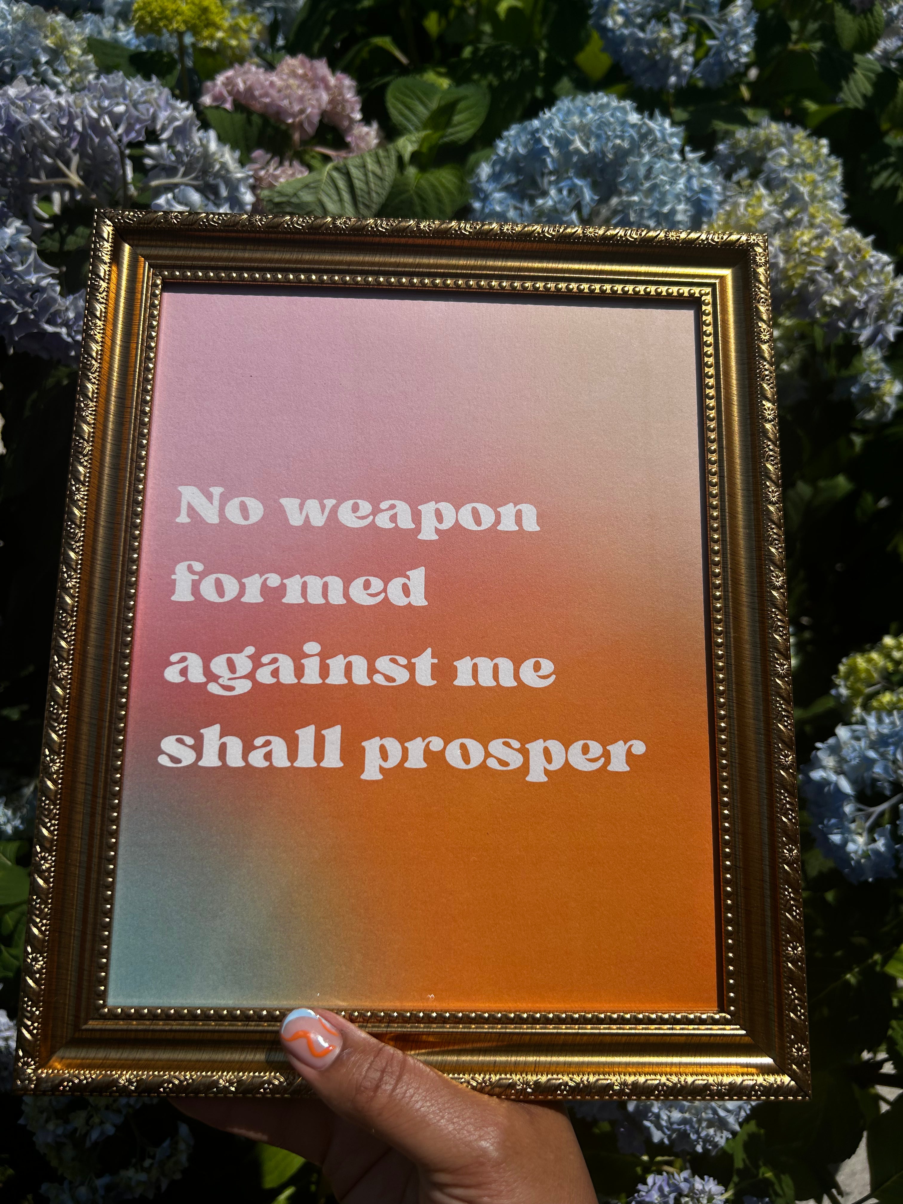 No Weapon Framed Affirmation Print