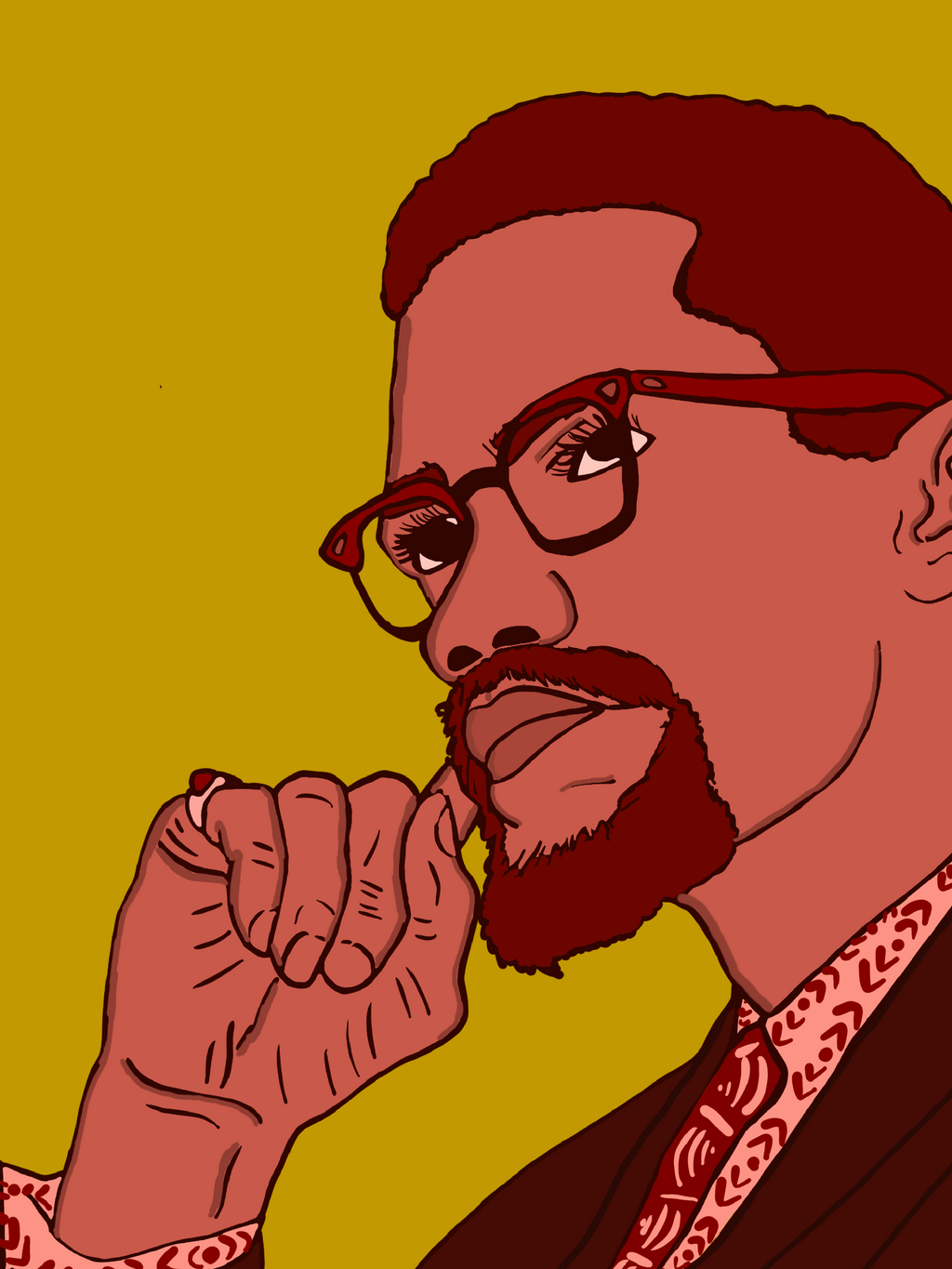 Malcom X Art Print