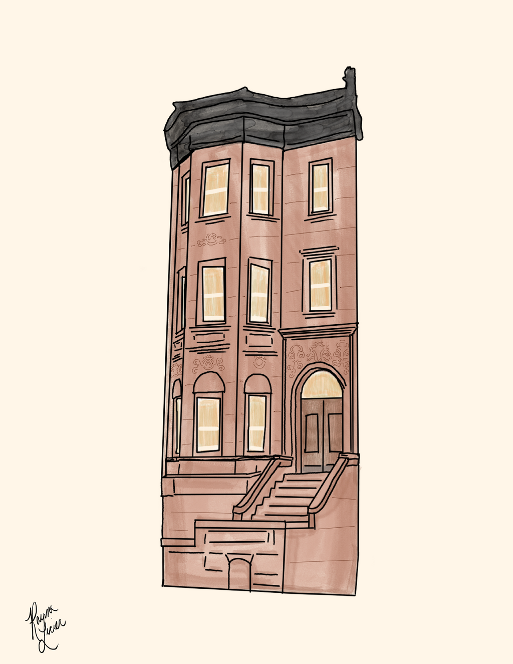 Park Slope Brownstone Print