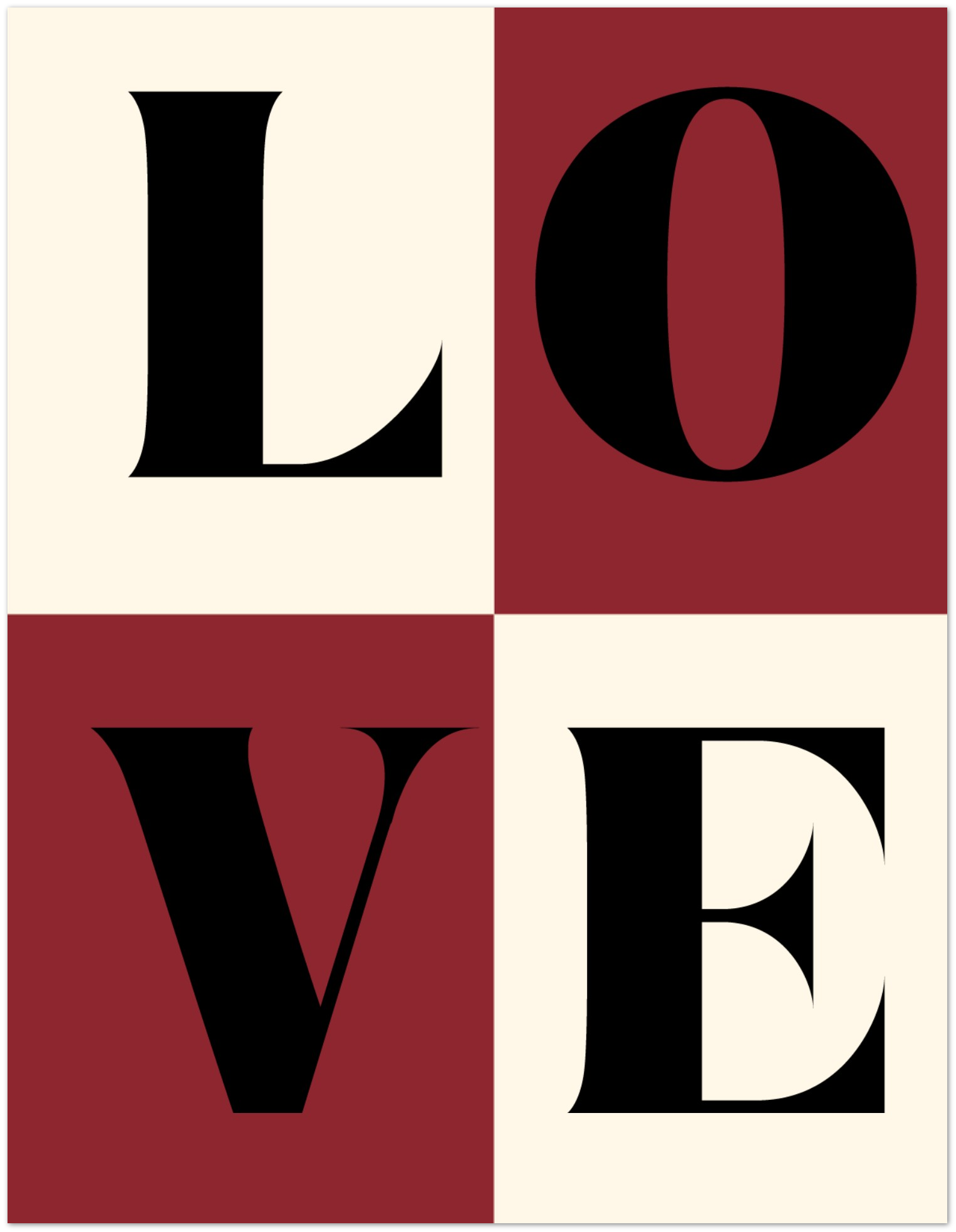 Red All About Love Card