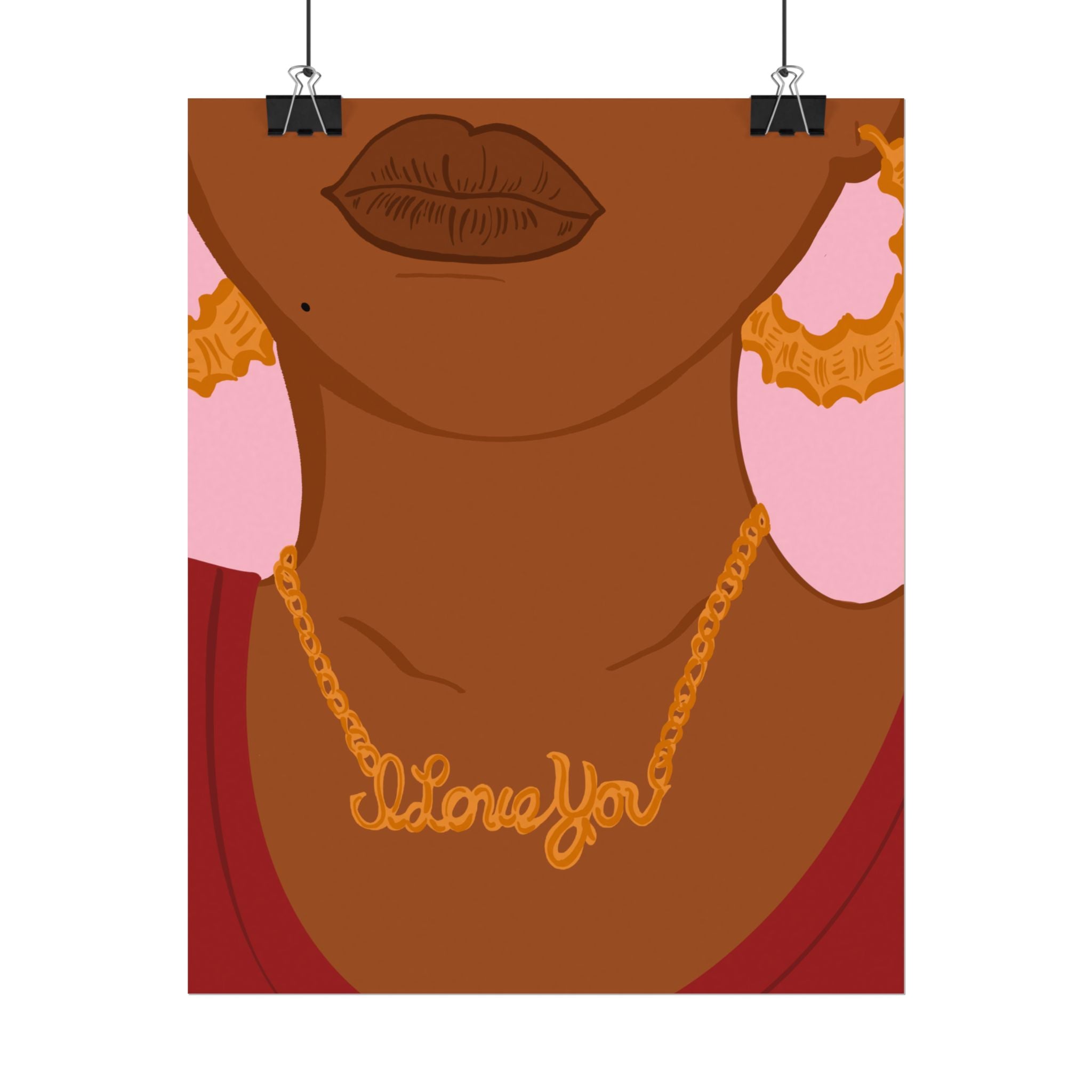 ILY Necklace Art Print